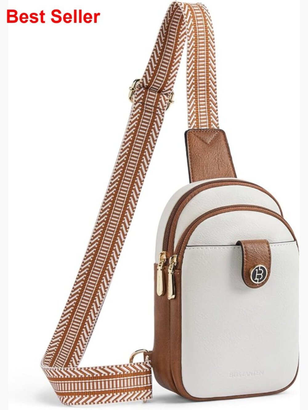 Women's Leather Sling Bag Crossbody Purse with Adjustable Strap